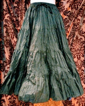 Load image into Gallery viewer, Black Renaissance steampunk gothic cotton boho Maxi Long Skirt -Size 10-22 - Plus size
