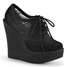 Load image into Gallery viewer, Creeper307 - High heel lace wedge creeper