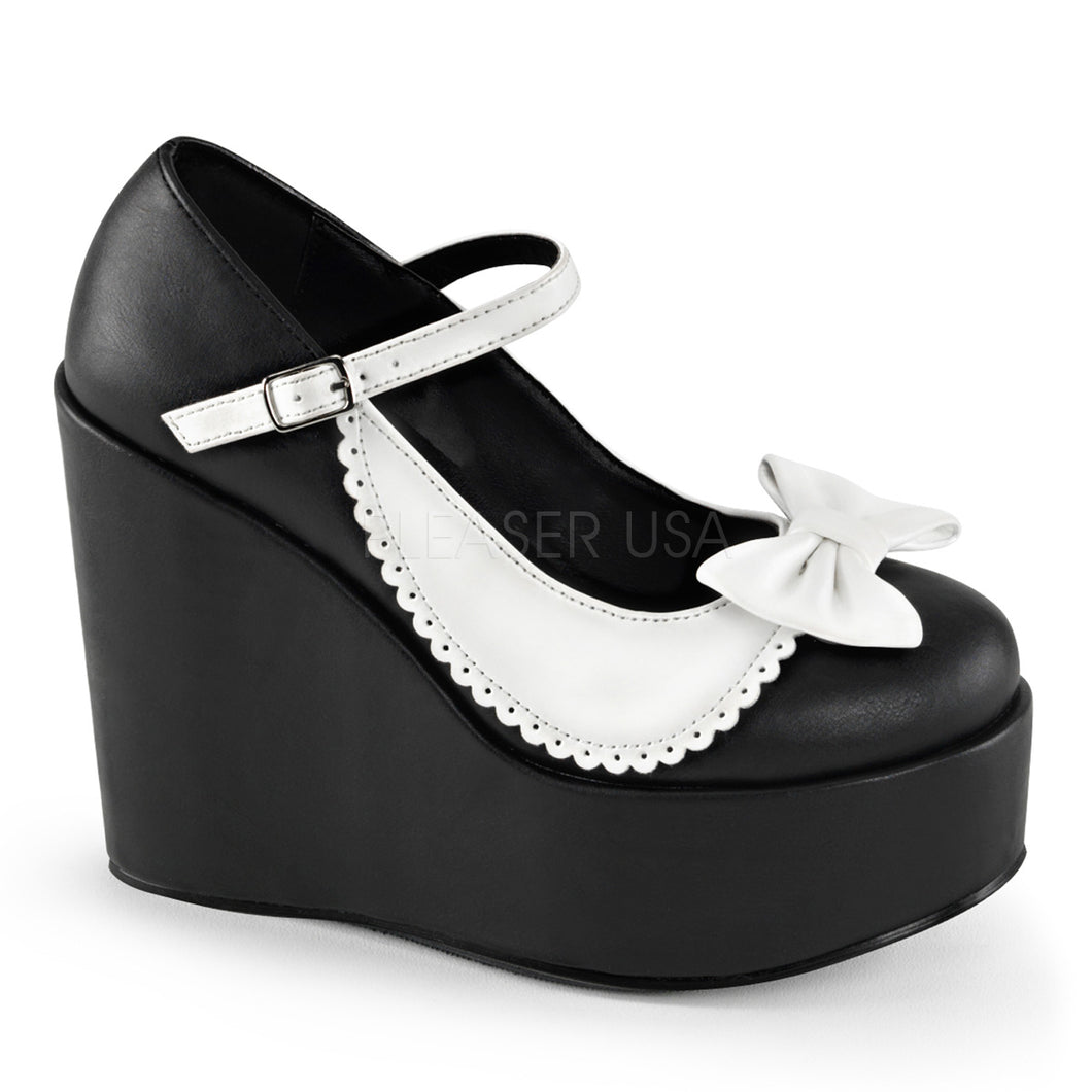 Poison 04 - Mary jane wedge heel shoe