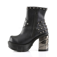 Load image into Gallery viewer, Sinister 64 - Metal Gothic Chunky Heel Ankle Boot