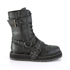 Valor 220 - Gothic eyelet boots Small platform strap buckle mid-calf boot