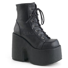 Load image into Gallery viewer, Camel203 - Matte black gothic Chunky Heel Ankle Boot