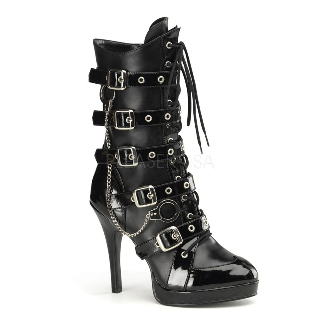 Cop 911 - Gothic PVC buckle high heel shoe