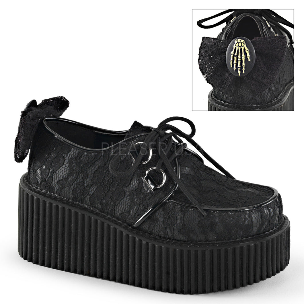 Creeper 212 - Gothic lace platform shoe