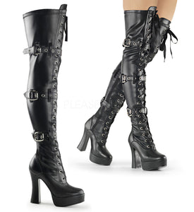 Electra 3028 - Gothic high heel thigh high boots