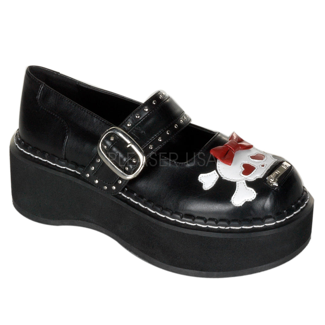 Emily 221- cute skull Mary Jane shoe