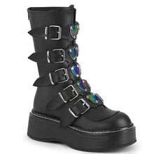 Load image into Gallery viewer, Emily 330 - rainbow heart rave lolita platform boot