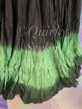 Load image into Gallery viewer, Ombre Green Black Renaissance steampunk gothic cotton boho Maxi Long Skirt -Size 10-22 - Plus size