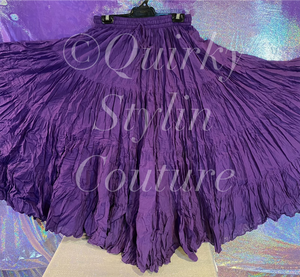 Purple Violet Renaissance steampunk gothic cotton boho tribal Maxi Long Skirt -Size 10-22 - Plus size