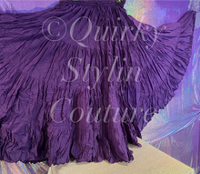Load image into Gallery viewer, Purple Violet Renaissance steampunk gothic cotton boho tribal Maxi Long Skirt -Size 10-22 - Plus size