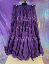 Load image into Gallery viewer, Purple Violet Renaissance steampunk gothic cotton boho tribal Maxi Long Skirt -Size 10-22 - Plus size