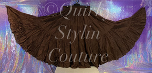 Deep Chocolate Brown Renaissance steampunk gothic cotton boho tribal Maxi Long Skirt -Size 10-22 - Plus size