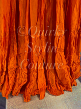 Load image into Gallery viewer, Sunset Orange Renaissance steampunk gothic cotton boho tribal Maxi Long Skirt -Size 10-22 - Plus size