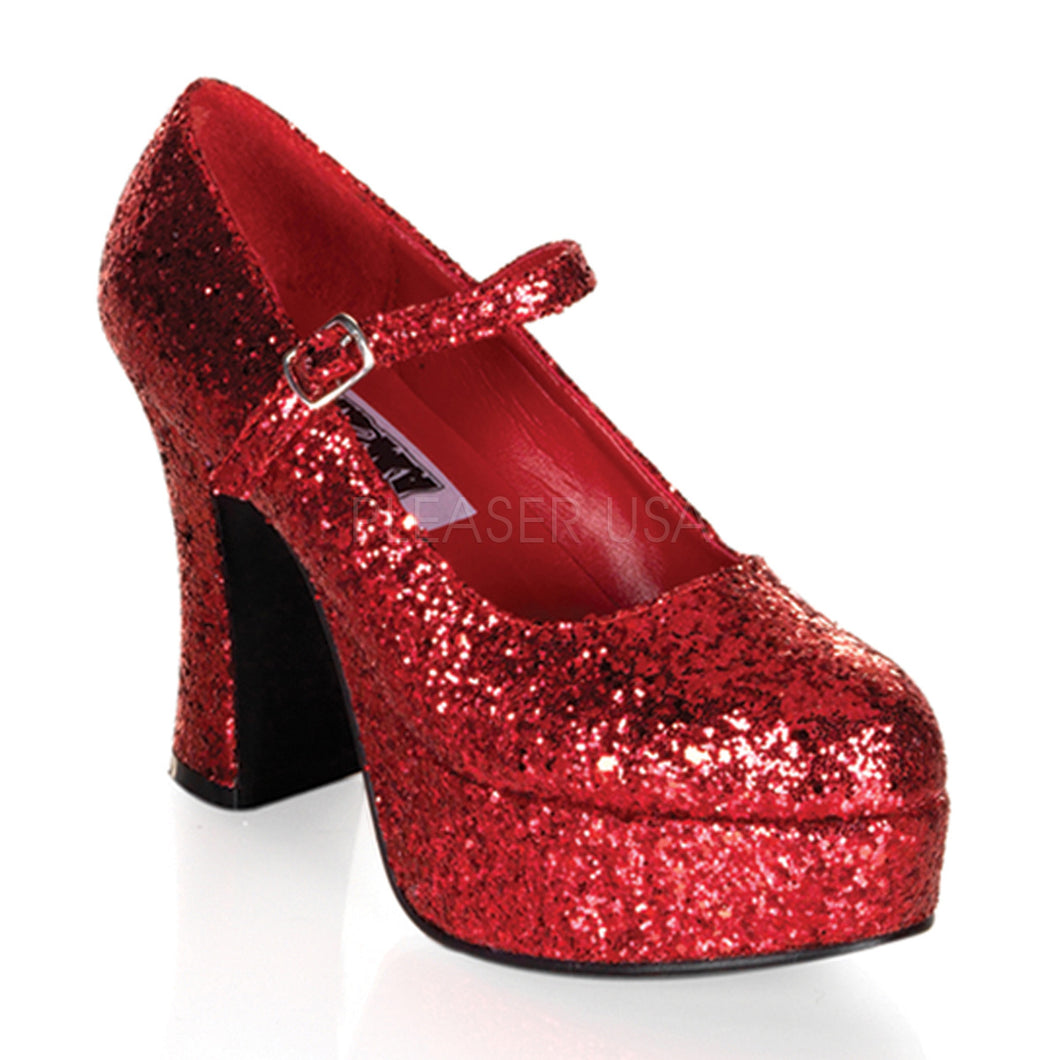 MaryJane 50G - Red glitter high heel shoe