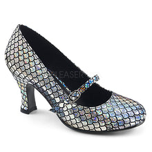 Load image into Gallery viewer, Mermaid 70 - Holographic silver scales sparkle heel