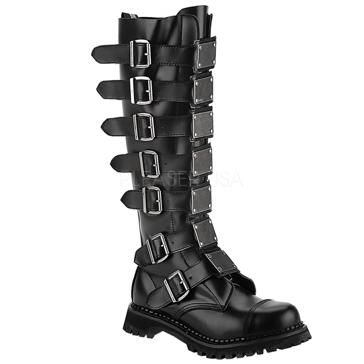 Reaper 30 Mens Goth Punk buckle knee high boot size 9, size 11