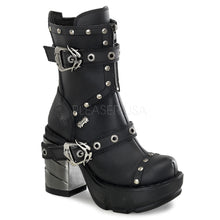 Load image into Gallery viewer, Sinister 201 - Metal buckle Gothic Chunky Heel  Boot