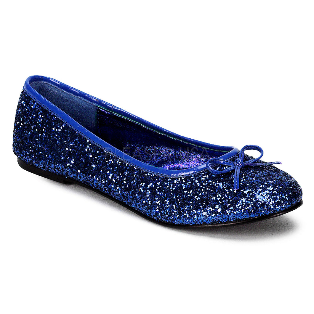 Star16G Blue - Glitter ballet flat shoe
