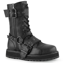 Load image into Gallery viewer, Valor 220 - Gothic eyelet boots Small platform strap buckle mid-calf boot